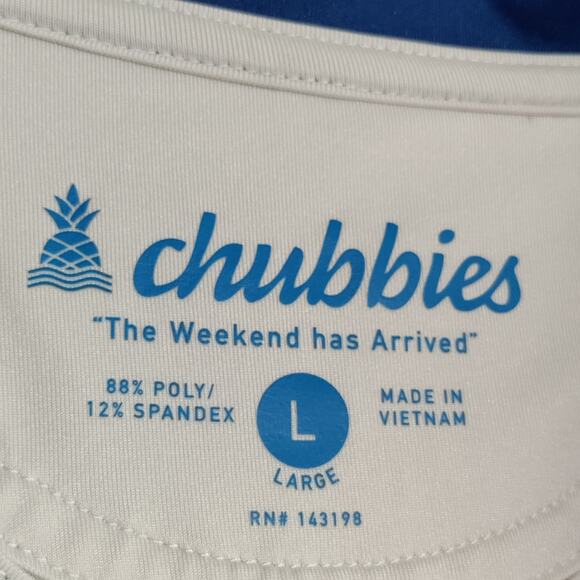 Chubbies Golf Performance Polo Shirt Mens Large Short Sleeve Abstract Colorful - Picture 6 of 11